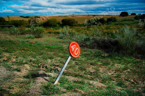 Preview: old speed limit traffic sign