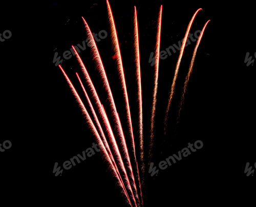 Preview: Long exposure shot of vibrant fireworks in the night sky for the 4th of July