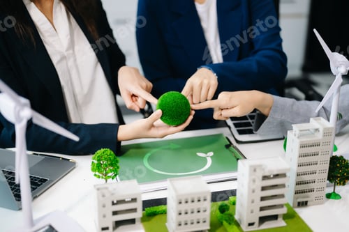 Preview: business Net zero and carbon neutral concept.NET ZERO icons and symbols save the eco world