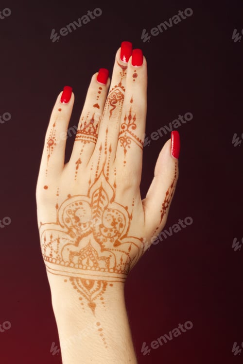Preview: Woman Hands with mehndi