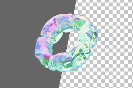 Preview: Bending Ring Chrome 3D Icon
