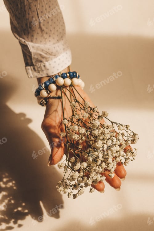 Preview: Gypsophila branch in the palm of your hand