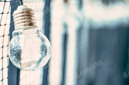 Preview: Abstract lightbulb with blue and white