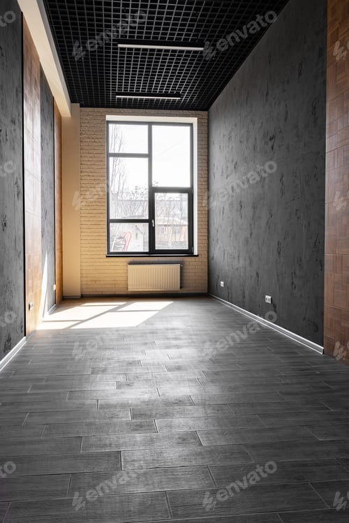 Preview: Empty open space office room with window