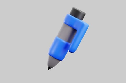 Preview: Blue stylus with button