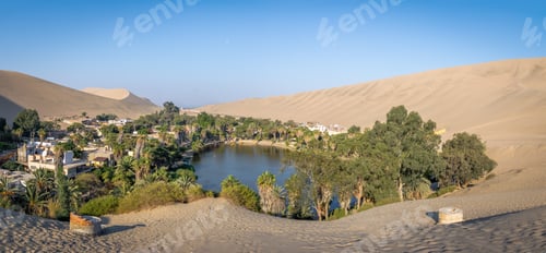Preview: Panoramic view of Huacachina Oasis - Ica, Peru