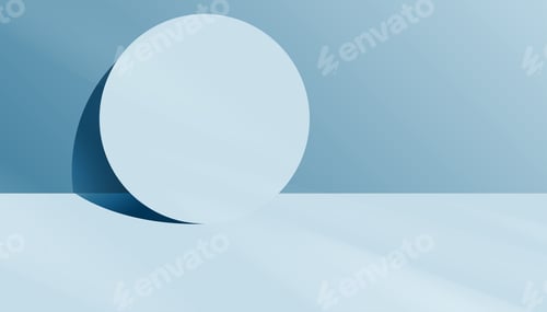Preview: 3D Cosmetic product display mockup on geometric podium with sunlight on wall background.