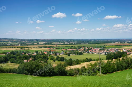 Preview: Rural landscape near Sala Baganza and Fornovo, Parma, at springtime