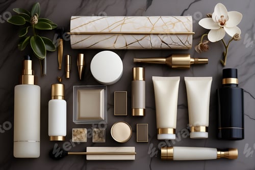 Preview: make up white mock up packaging for cosmetic and amenities
