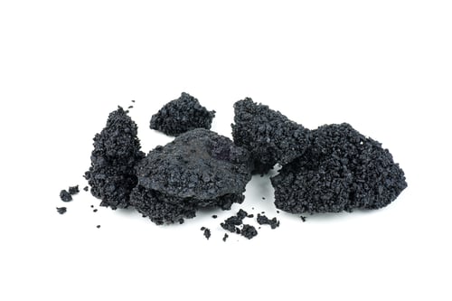 Preview: Asphalt pieces isolated on white background