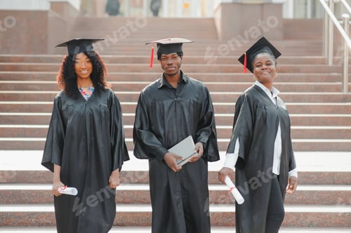 Preview: optimistic young university graduates at graduation
