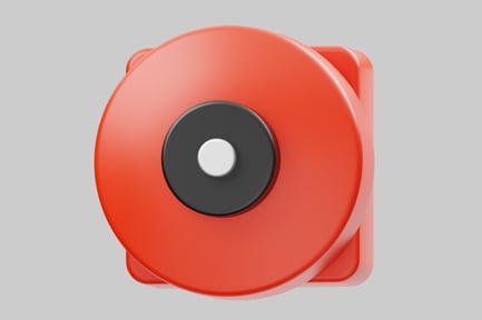 Preview: Contemporary Red Element with Black Button Detail