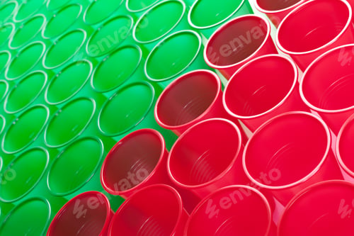Preview: Multicolor plastic glasses isolated on white background
