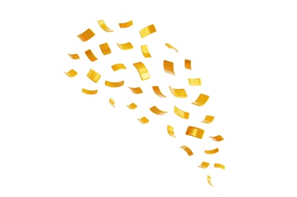 Preview: Yellow Golden Falling Confetti Pattern