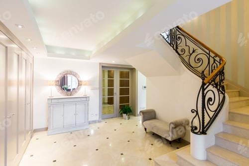 Preview: Elegant hallway with a stylish staircase