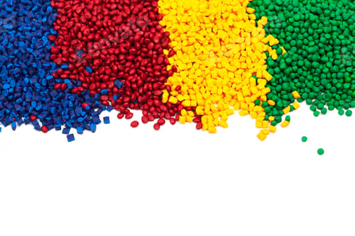 Preview: tinted plastic granulate for injection moulding process