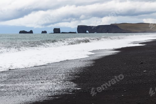 Preview: view of Reynisfjara Beach and Dyrholaey cape