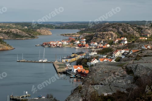 Preview: View over the village Fjallbacka, Bohuslan, Sweden