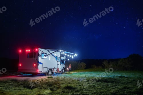 Preview: Starry Night Boondocking Camping with RV Camper Van