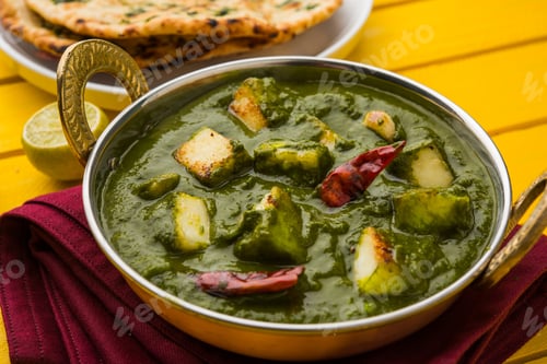 Preview: Indian style Palak Paneer Or Spinack Cottage Cheese Curry