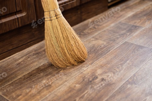 Preview: Housework, tidying up, cleaning and cleanliness. Broom for sweeping the floor