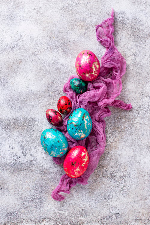 Preview: Easter eggs with stone or marble effect