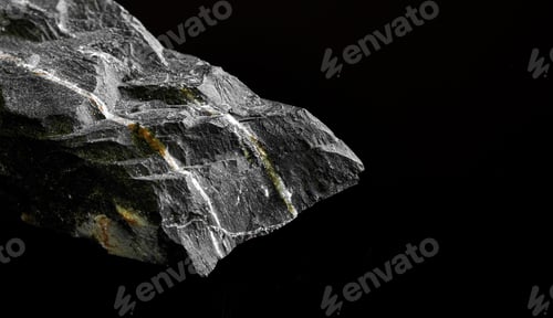 Preview: Macro Close up image of raw material Manganese Ore rock isolated