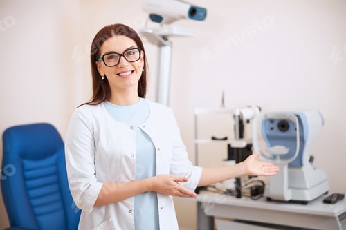 Preview: Medical professional is demonstrating her modern equipment