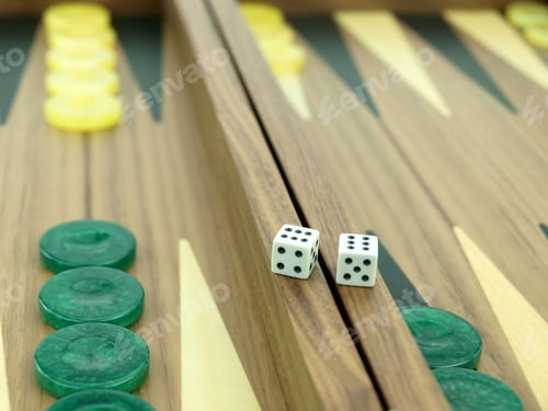 Preview: Backgammon set with dice