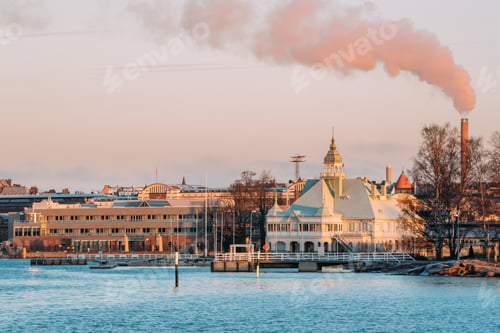 Preview: Helsinki, Finland. View Of Luoto Island In Sunny Winter Morning