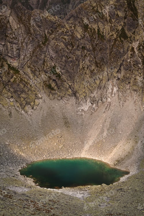Preview: Photo of beautiful lake in High Tatra Mountains, Slovakia, Europe