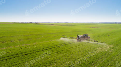 Preview: Tractor Spraying Herbicides on Field Agriculture