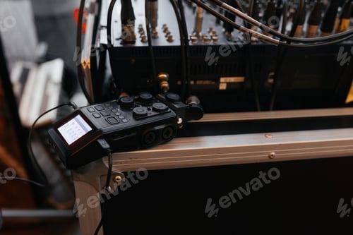 Preview: Small field Small field recorder placed near sound engineer console during an event.