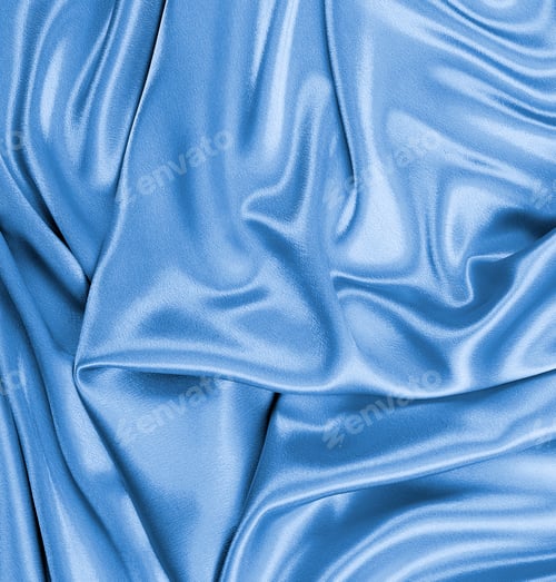 Preview: Beautiful trendy blue Silk
