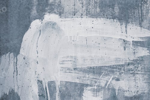Preview: Gray stained concrete wall, white painted wallpaper. Abstract art, urban background
