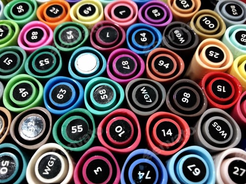 Preview: Colorful markers background