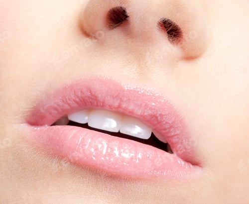 Preview: Lips Of Young Beautiful Woman With Day Makeup
