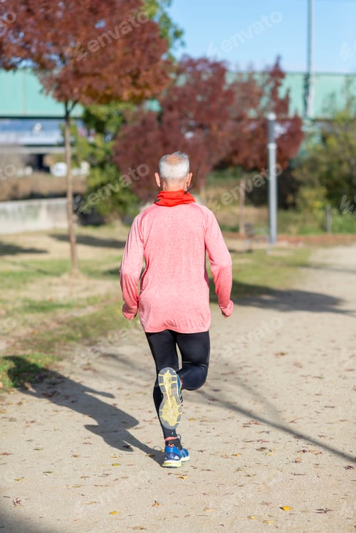 Preview: Senior Man jogging in the morning