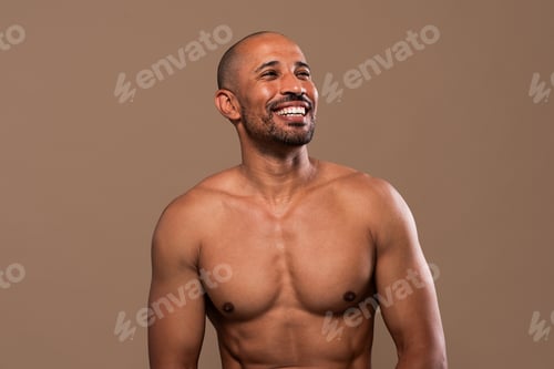 Preview: Beauty portrait of middle-aged hispanic black handsome man
