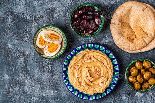 Preview: Hummus - traditional dish of Israeli and Middle Eastern cuisine.