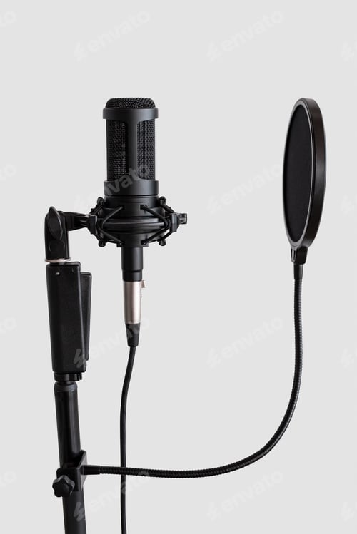 Preview: Closeup shot of a microphone