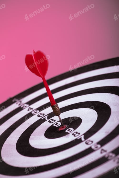 Preview: Close-up of a target with concentric circles labeled with points