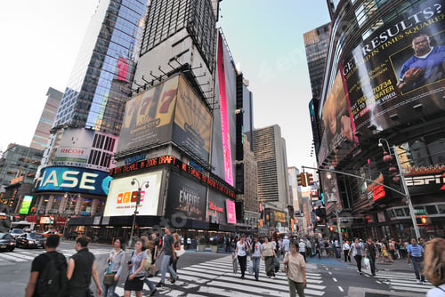 Preview: New York City - September 4: The Intersection Of Broadway And 42Nd Street, Dubbed "Crossroads Of