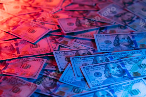 Preview: Money background pattern. Dollars