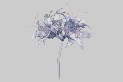 Preview: Futuristic Crystal Glass Flower