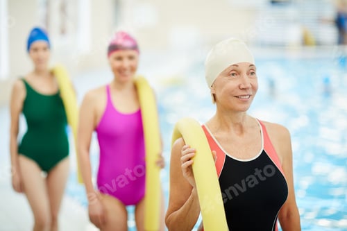 Preview: Group of Senior Women by Pool
