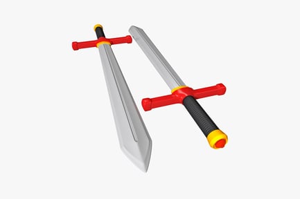 Preview: Paired swords with crossed hilts and partial handle