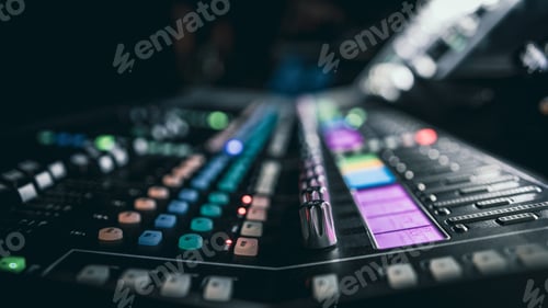 Preview: Sound control music mixer in record studio