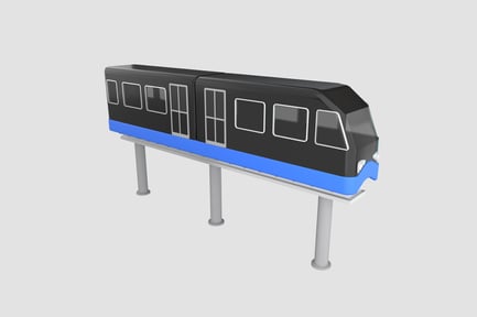 Preview: Monorail 3D Illustration