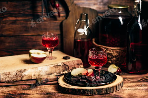 Preview: Glass of homemade currant nalivka